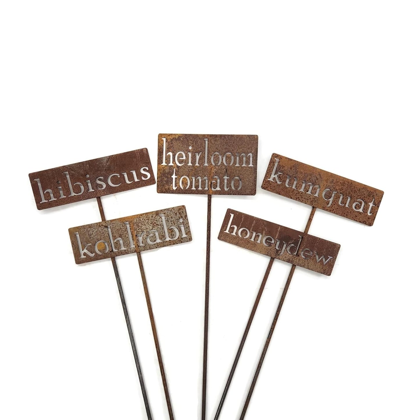 Classic Metal Garden Markers 19 Inches Tall (kale, Naturally Rusted)-VerdiqueGarden