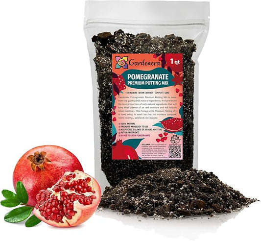 Premium Pomegranate Potting Soil Mix - Ideal Nutrient Blend for Growing Robust, Flavorful, and Bountiful Pomegranate Trees - 1 Quart-VerdiqueGarden