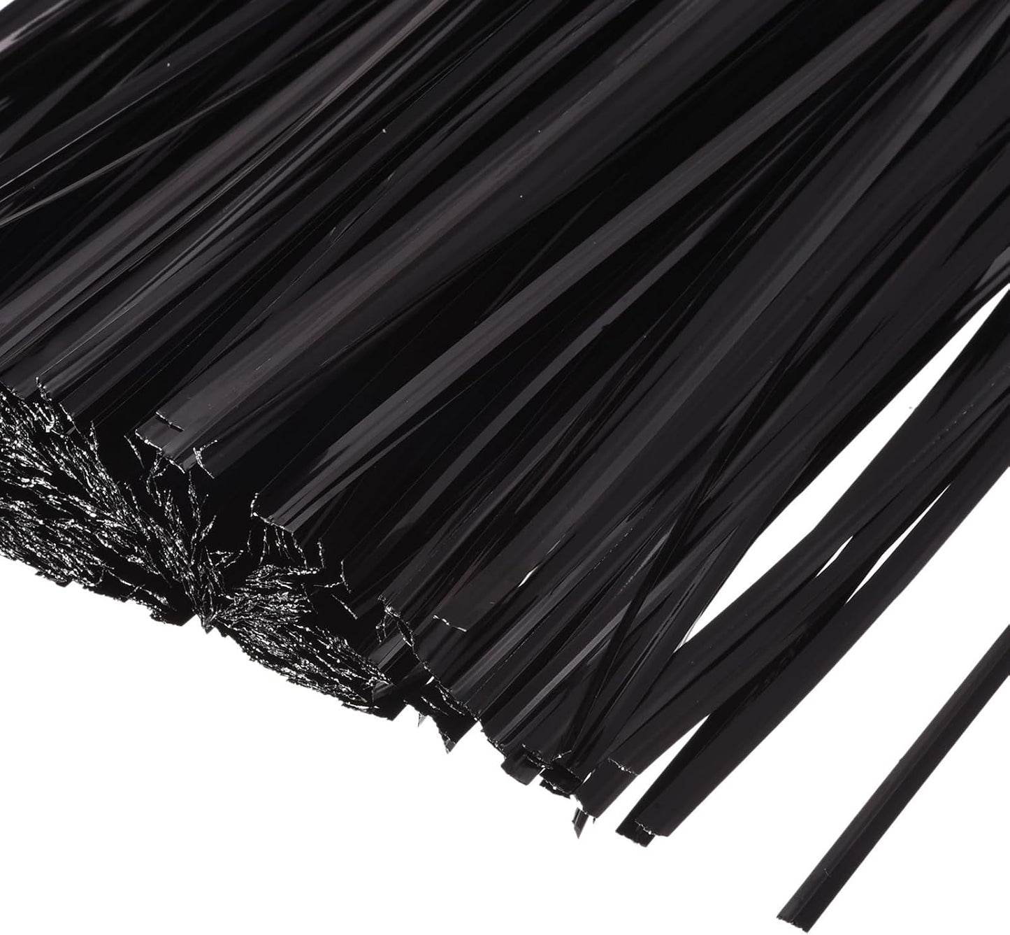 MECCANIXITY Foil Twist Ties 3" 8cm Metallic Plastic Closure Tie for Tying Bread, Candy, Cookies, Gift Bags Arts Crafts Ties Black Pack of 750-VerdiqueGarden