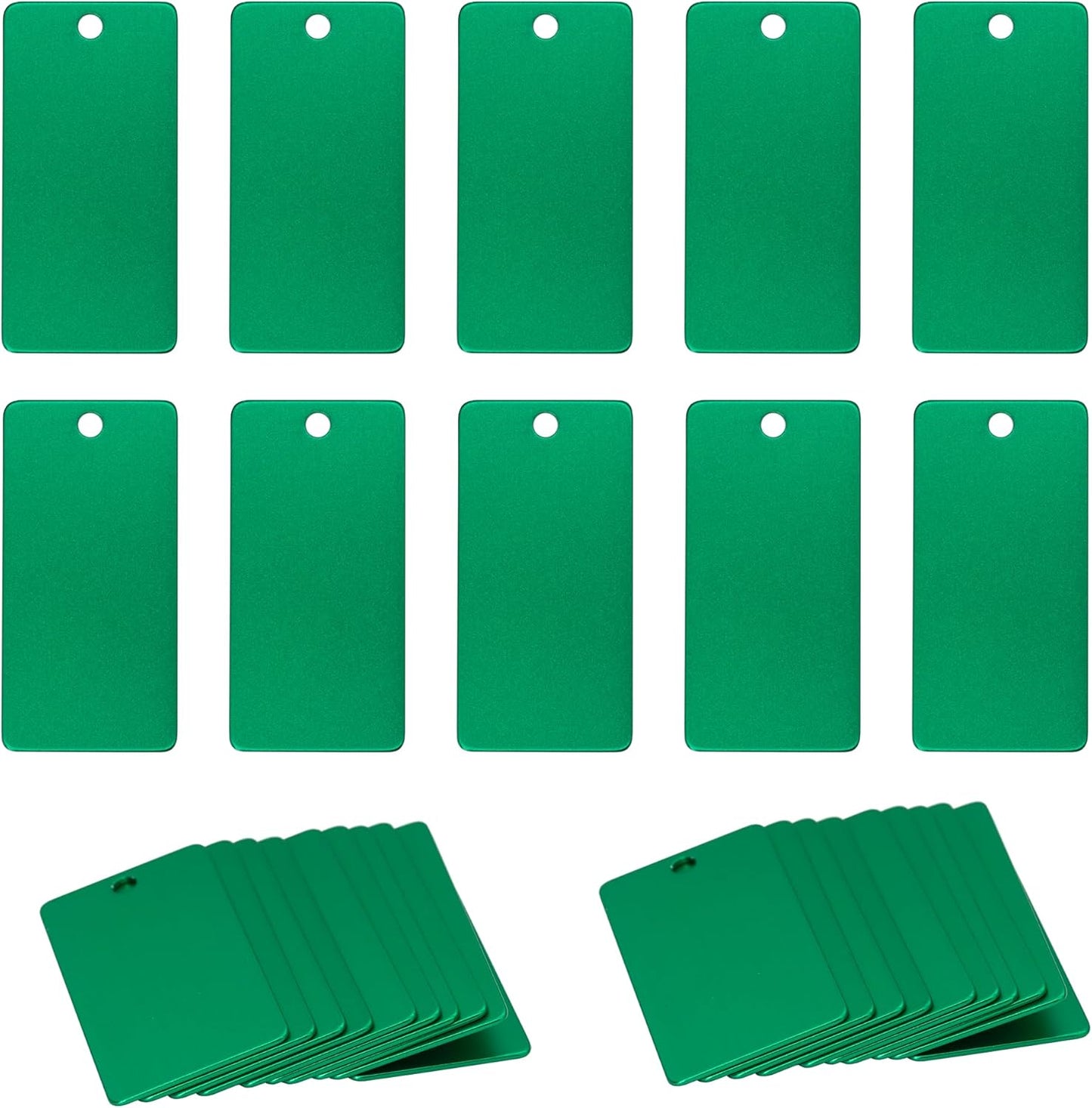StayMax Anodized Aluminum Engraving Blanks 1x2 Inch 50 Pack (Green)-VerdiqueGarden