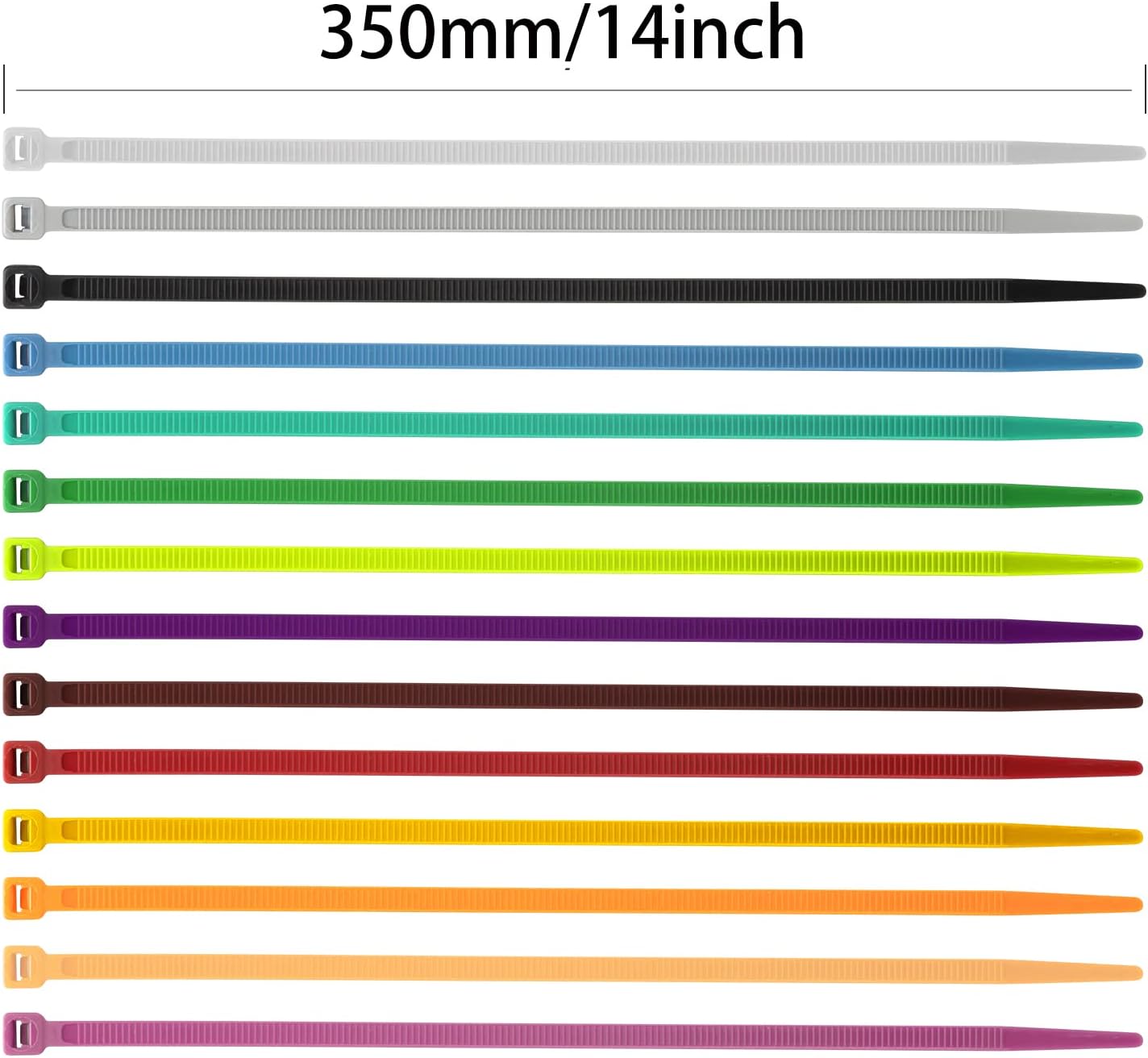 XINGO 100PCS Cable Zip Ties Heavy Duty, Premium Nylon Plastic Wire Ties with 50 Pounds Tensile Strength, Self-Locking Black Nylon Zip Ties for Indoor and Outdoor (14 inch, Pink)-VerdiqueGarden