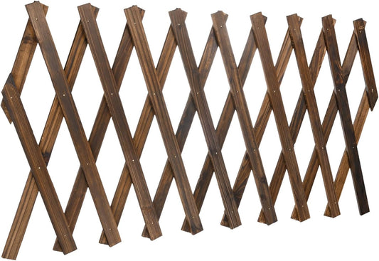 1-Pack Expandable Willow Trellis, 12" x 75" Wooden Lattice Panels Wall Fence for Outdoor Yard Climbing Plants Vine Balcony Patio Decor, Expandable Plant Support Trellis-VerdiqueGarden