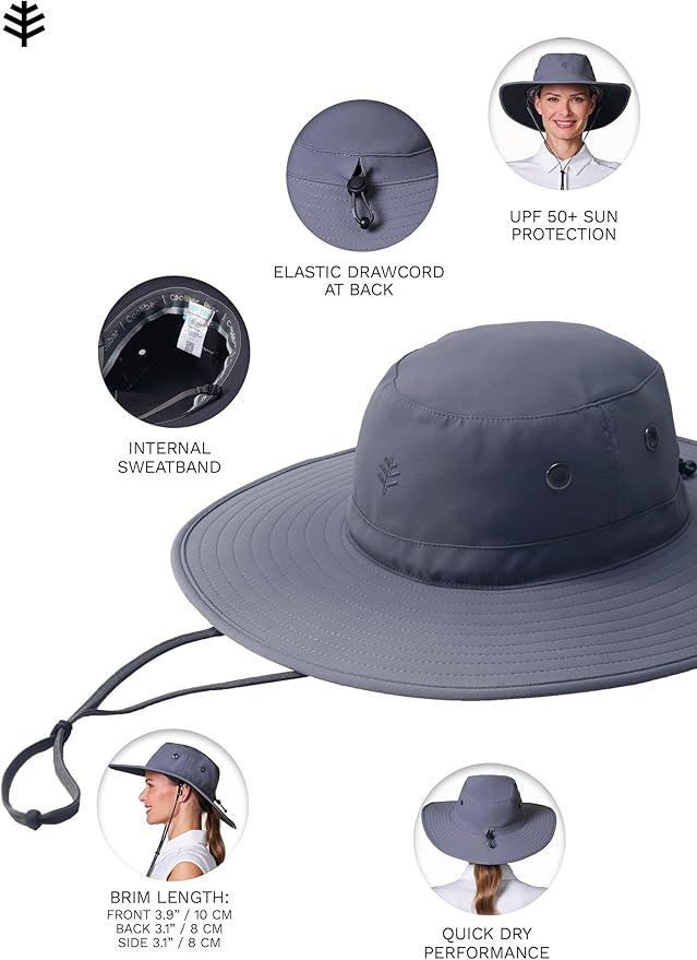 Men's Shapeable Wide Brim Hat - UPF 50 Sun Protection - Maximum Coverage on Your Next Adventure - Sun Fearless Leo Hat-VerdiqueGarden