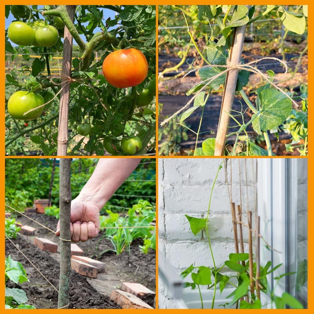 Tenn Well Natural Jute Twine, 500 Feet Long Brown Twine String Rope for Crafts, Gift Wrapping, Gardening, Bouquets, Holiday Decorations-VerdiqueGarden