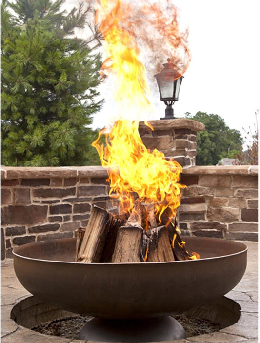 Patriot Fire Pit – Ohio Flame Wood Burning Outdoor Fire Pit - 48" Diameter (Made in USA)-VerdiqueGarden