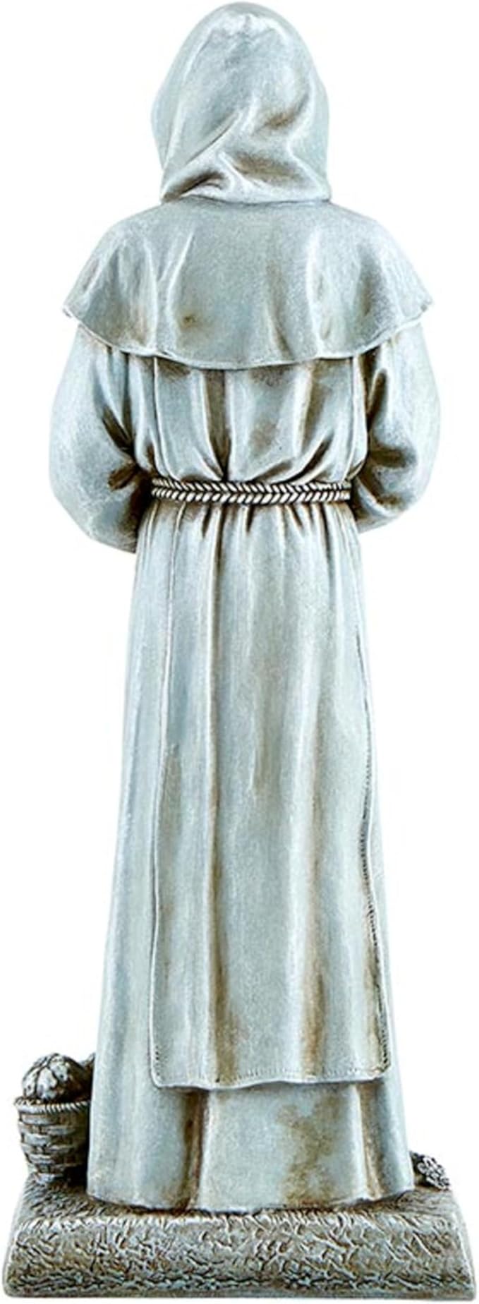 Garden Statue - Stone-Resin Saint Fiacre Indoor/Outdoor Catholic Sculpture, 12" Tall-VerdiqueGarden