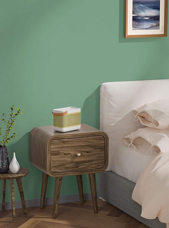 Dimoon 236''x17.7'' Green Peel and Stick Wallpaper Contact Paper Modern Self Adhesive Wall Paper Removable Renter Friendly Textured Solid Color Shelf Cabinet Vinyl Roll (236''x17.7'',Spring Green)-VerdiqueGarden