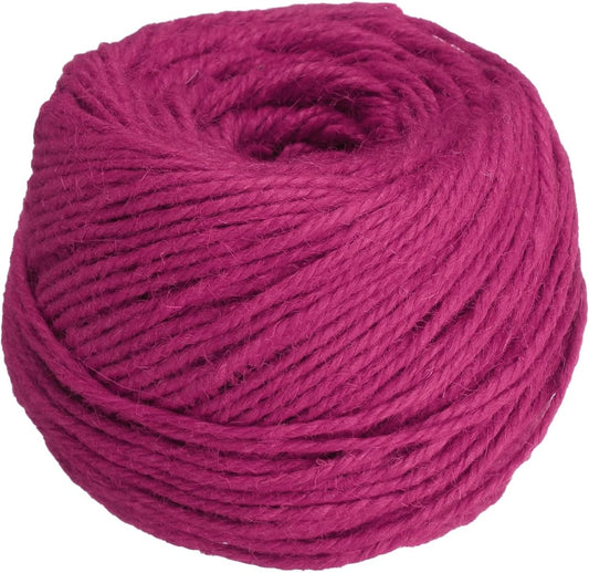 uxcell 328 Feet Natural Jute Twine String,3mm Thin Garden Twine Rope Colored Plant String Cord for DIY Art Crafts Gift Wrapping Decoration Packing Gardening Plant Hanger,Rose Red-VerdiqueGarden