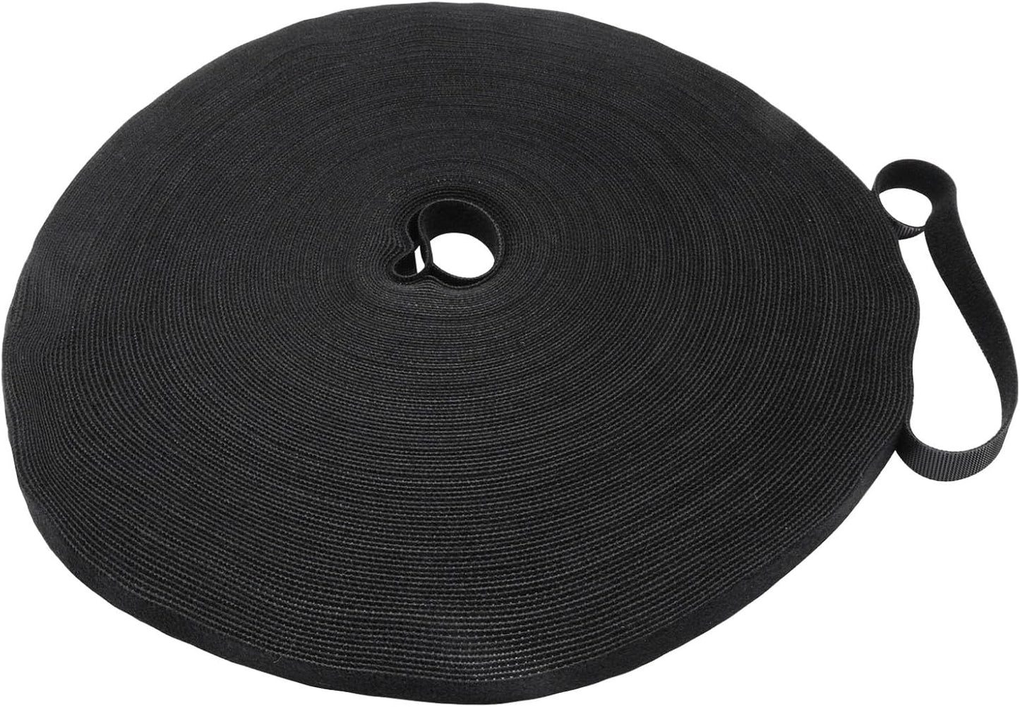 Plant Ties 131ft Feet, Plant Tape Reusable Nylon Hook and Loop Tape, Garden Strap for Climbing Plants Supports, Tree Ties for Flower Vine Tomato Branches, Cable Wire (Black)-VerdiqueGarden