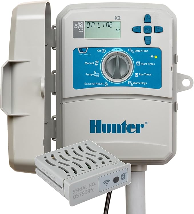 Hunter Hydrawise X2-1400 14 Station Hydrawise Controller Bundeled with Wand WiFi Module X2 14 Zone Outdoor or Indoor Smart Internet X21400 Irrigation Timer-VerdiqueGarden