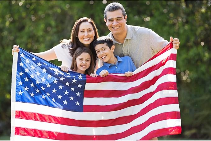Homissor American Flag 2X4 US Flags 2’ x 4’ Heavy Duty Outdoor Durable Nylon USA Flag with Embroidered Stars, Sewn Stripes and Brass Grommets-VerdiqueGarden