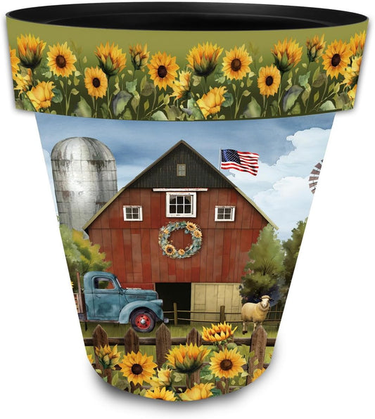 Briarwood Lane Sunflower Barn Large Planter-VerdiqueGarden