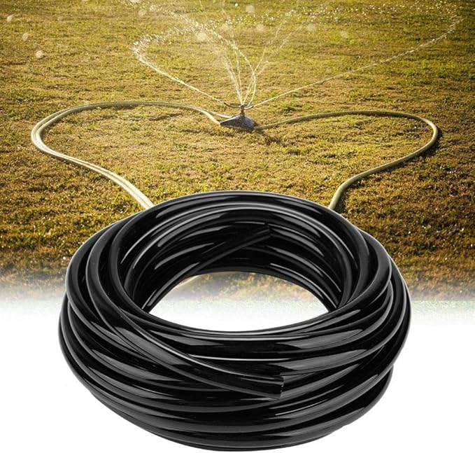 10M Irrigation Watering Hose Systems, 8/11mm PVC Flexible Pipe Drip Hose Tubing Watering Equipment,for Greenhouse flower plants lawn Garden-VerdiqueGarden