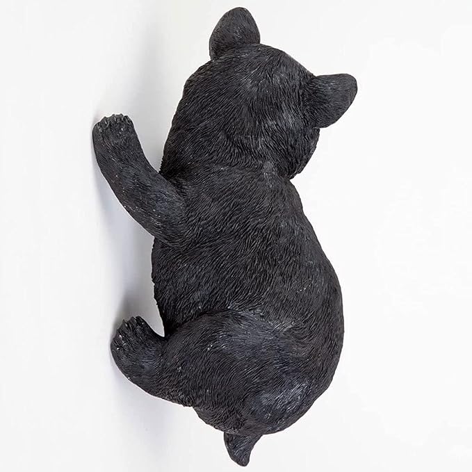 Bits and Pieces – Bear Cub Tree Hugger - Yard Decorations - Adorable Tree Sculpture - Outdoor Decoration - Garden Peeker Yard Art - 13-3/4" x 8"-VerdiqueGarden