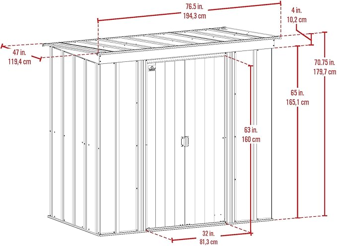 Cover It 6' x 4' Galvanized Steel Outdoor Storage Shed with Pent Roof and Lockable Sliding Doors, Weather-Resistant Steel Storage Shed for Backyards, Tan-VerdiqueGarden
