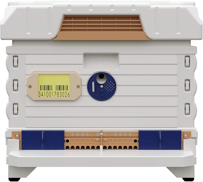 Ergo Insulated 10 Frame Bee Hive Set [NO Frames Included] (Single Hive, White Body Blue Entrance)-VerdiqueGarden