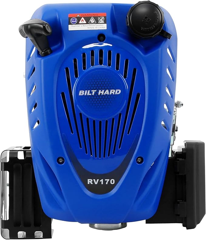 BILT HARD Gas Engine Vertical Shaft, 173cc 4.4 HP 4-Stroke Gas Motor, Replacement Engine for Lawn Mower, EPA & CARB Compliant-VerdiqueGarden