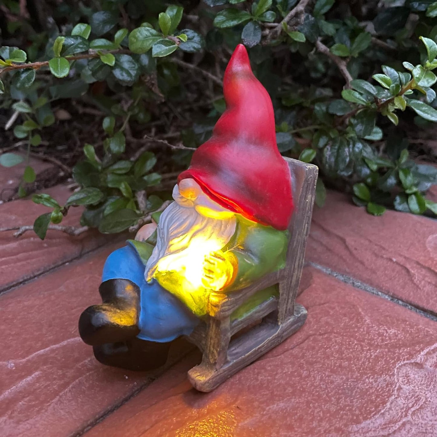 Solar Gnomes Decor Outside Mini Gnome Figurines Outdoor Solar Porch Patio Garden Miniatures Gnomes Decor Gift for Women Grandma Mother's Day Birthday-VerdiqueGarden
