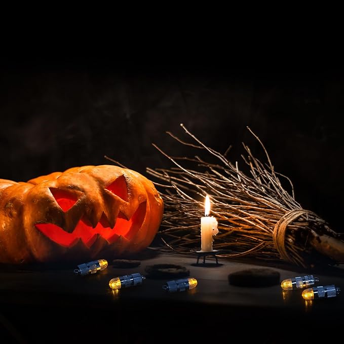 SumDirect Pack of 100 LED Mini Non-Blinking Lights for Paper Lanterns Balloons Floral Wedding Halloween Christmas Party Decoration Centerpieces (100, Orange Yellow)-VerdiqueGarden