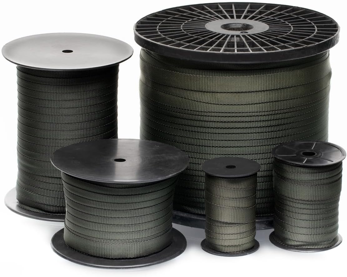 1 Roll 45 Feet Tree Tie Strap for Plant Support, Garden Strap for Outdoor Tree Straightening, Webbing Straps for Staking, 3/4 Inch Width Guying Material, 1500 Lbs Strength (Green) - 45 Feet-VerdiqueGarden