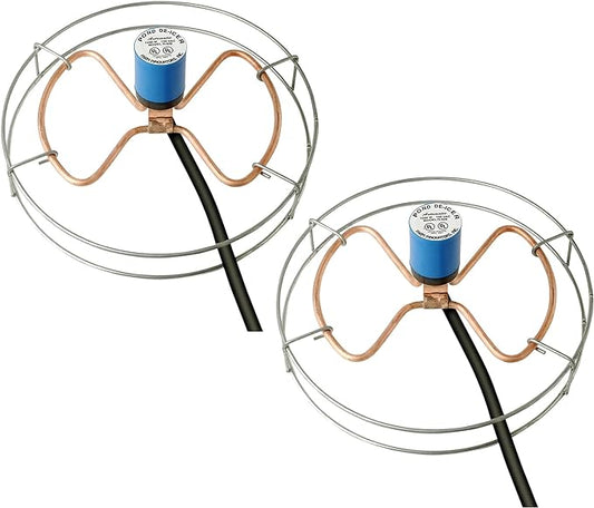 Farm Innovators 1500 Watt Cast Aluminum Submergible Water Tank Deicer, with Self Regulating Thermostat and Anti Chew Cord Protector, 2 Pack-VerdiqueGarden