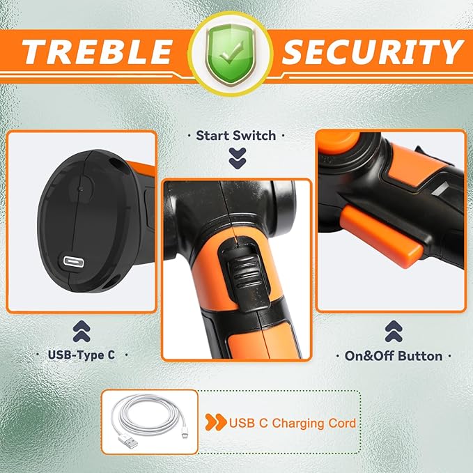 GARCARE 2 in 1 Grass Shear Cordless 7.2V Bush Timmer Handheld Grass Cutter for Shrub, Garden and Lawn Built-in 1500mAh Lithium Battery with 60min Fast Charger-VerdiqueGarden