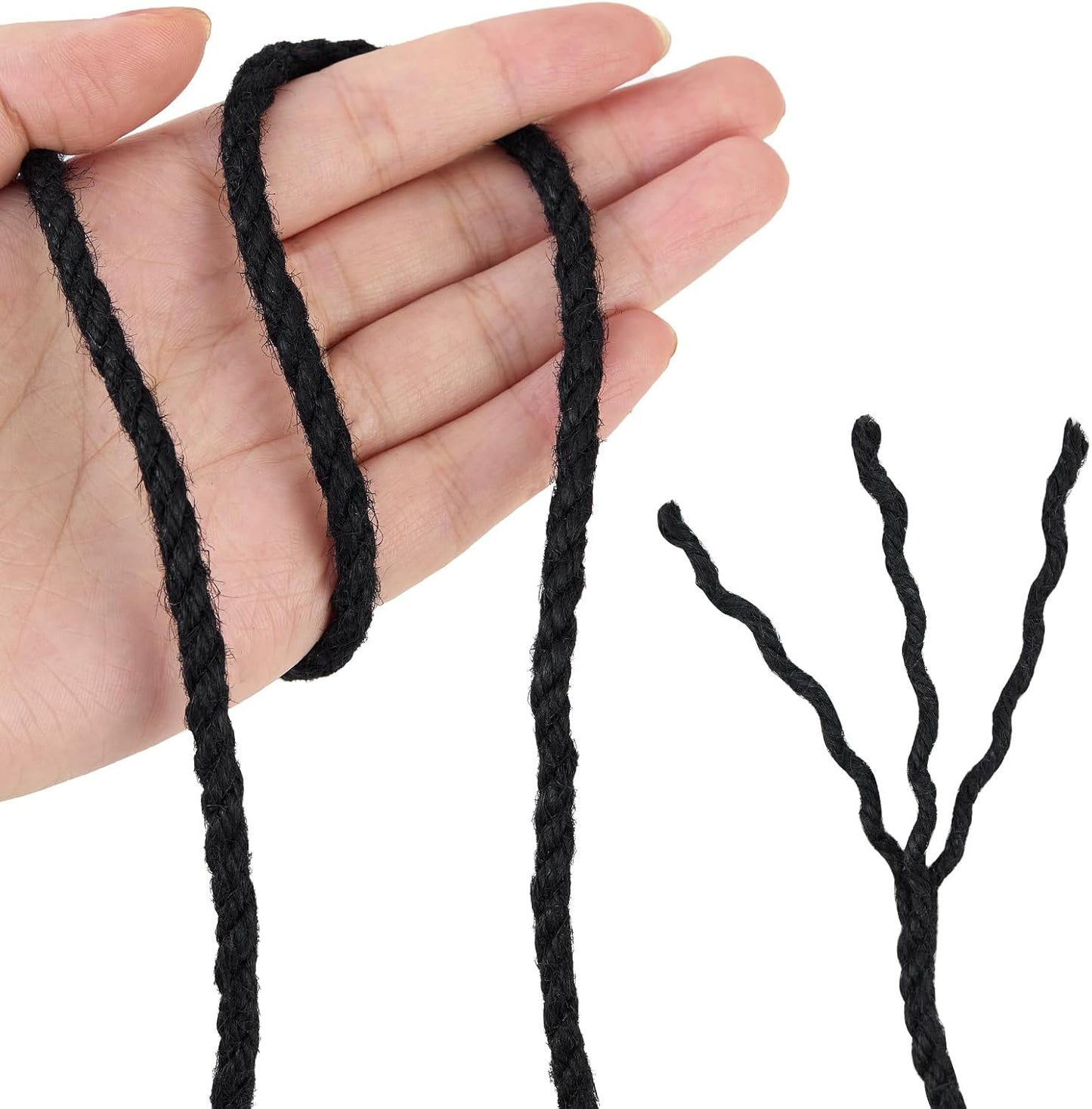 100 Feet 5mm Thick Black Natural Jute Twine, Garden Twine Heavy Duty Industrial Packing Materials String Wrapping, Arts, and Crafts, Halloween Wrapping, Gardening Applications-VerdiqueGarden