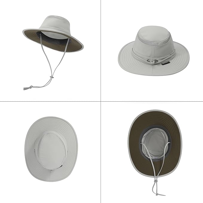 Cimarron Wide Brim Safari Sun Hat for Women & Men – UPF 50+ Outdoor Fishing Hat | Hiking, Running Travel Sun Protection Hat-VerdiqueGarden