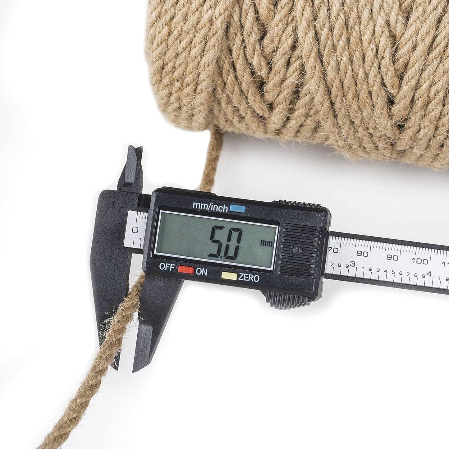 5mm Jute Twine, Large Roll of Natural Jute Rope 328 Feet, Heavy Duty and Thick Twine Hemp Rope for DIY Arts Crafts, Gardening, Bundling，Home Decorating, Cat Scratching Post-VerdiqueGarden