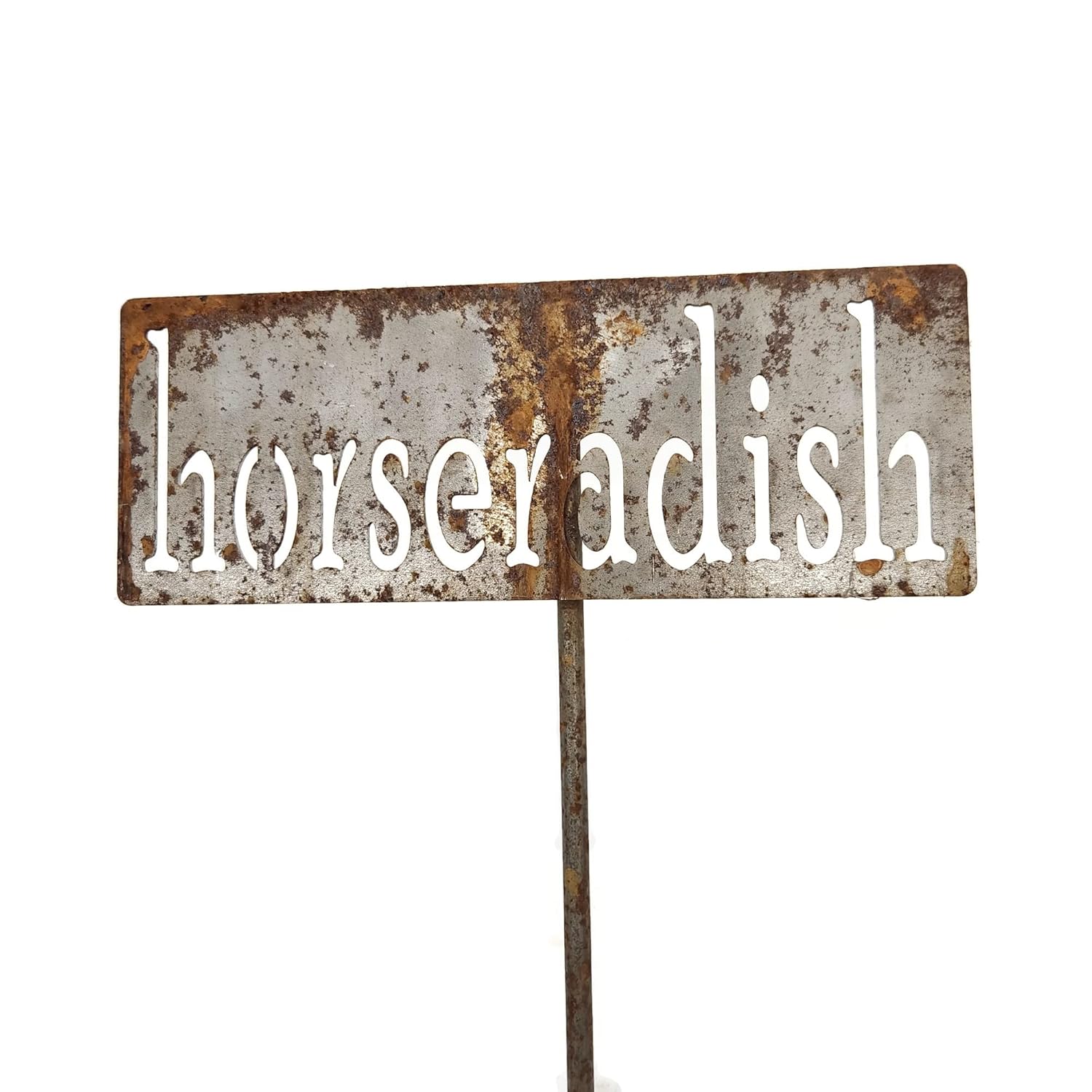 Classic Metal Garden Markers 19 Inches Tall (horseradish, Naturally Rusted)-VerdiqueGarden