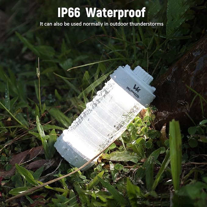 Wurkkos CL01 Camping Lantern Rechargeable, 550LM Waterproof Tent Light with Magnet Base, Up to 300H Runtime,Portable Lantern Flashlight with RGB light,Emergency Camp Light for Hurricane,Hiking,Camping-VerdiqueGarden