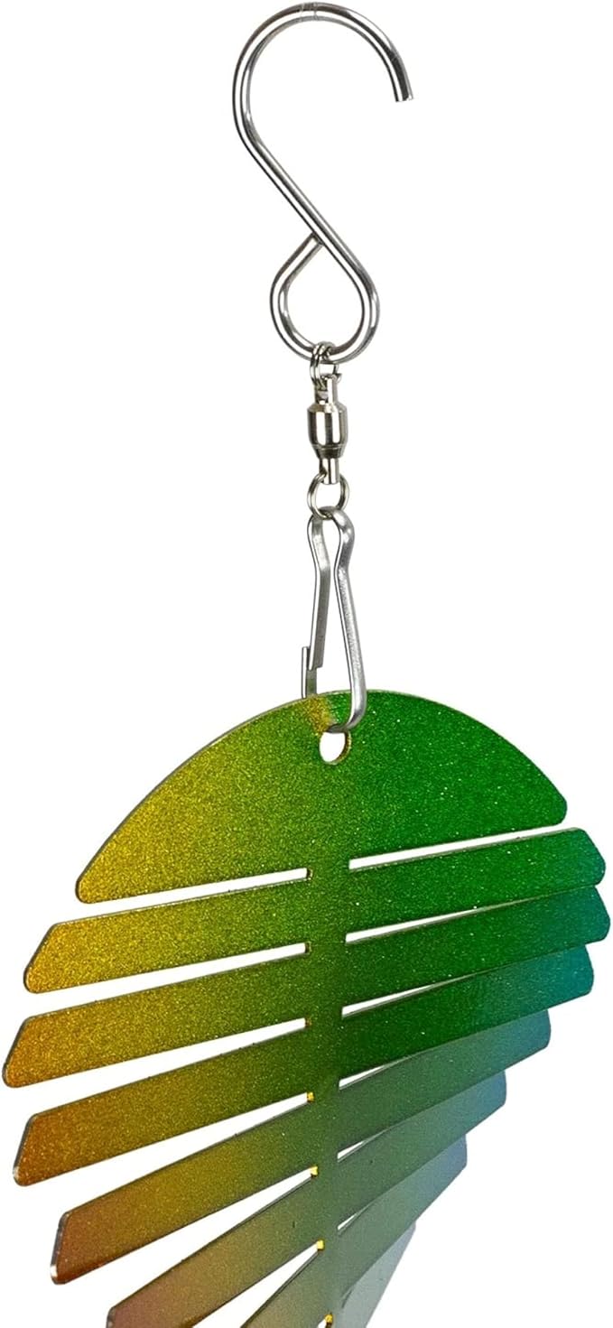 VP Home Rainbow Helix Kinetic Wind Spinner for Yard and Garden Wind Spinner Outdoor Metal Large Hanging Rainbow Decor 3D Garden Art Wind Sculpture Spinners Kinetic Art Garden Spinner-VerdiqueGarden