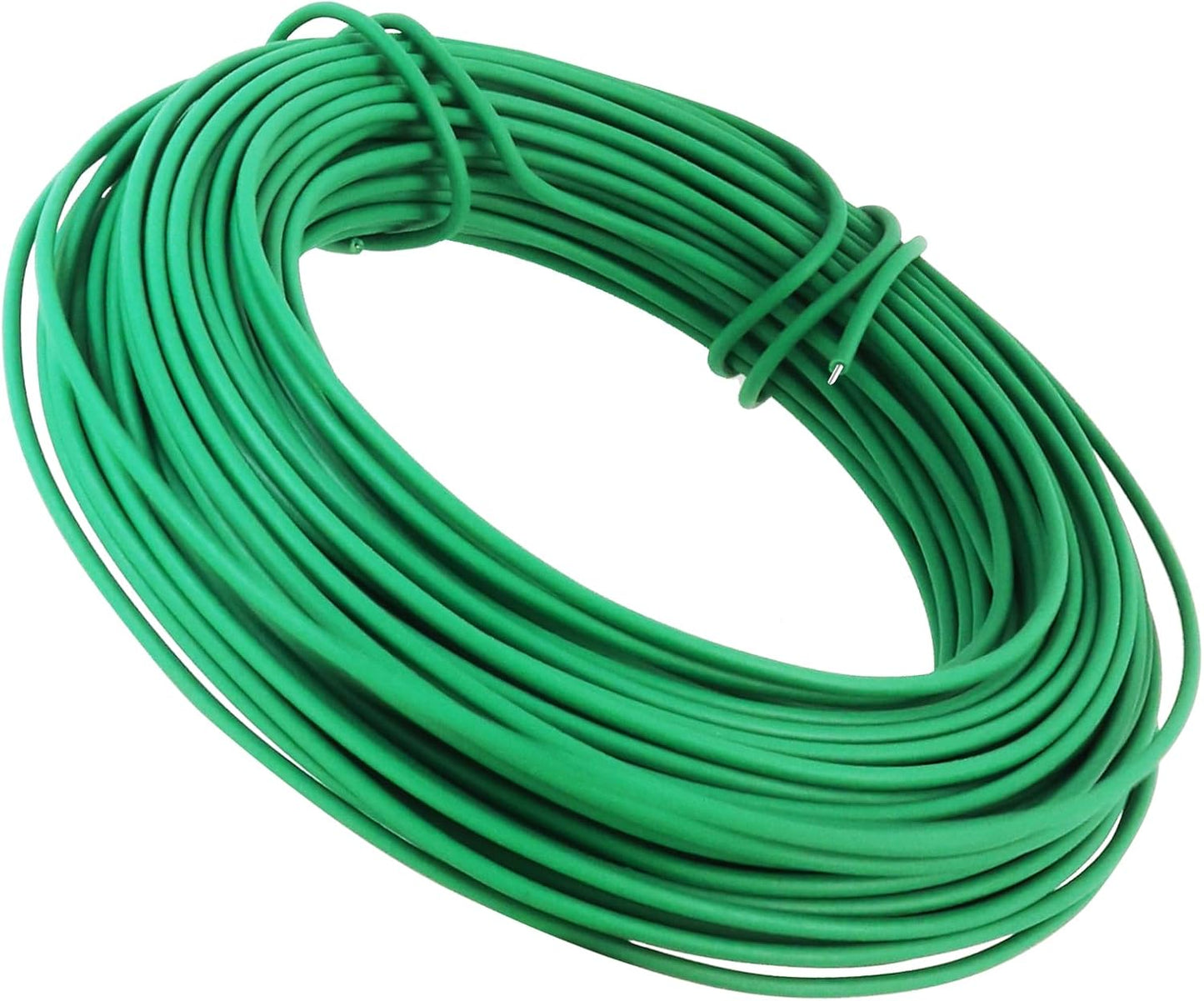 100 Feet Green Soft Plant Tie - 2.5mm Flexible Twist Garden Wire for Climbing Plants, Tomatoes, Bonsai & Office/Home Organizing-VerdiqueGarden