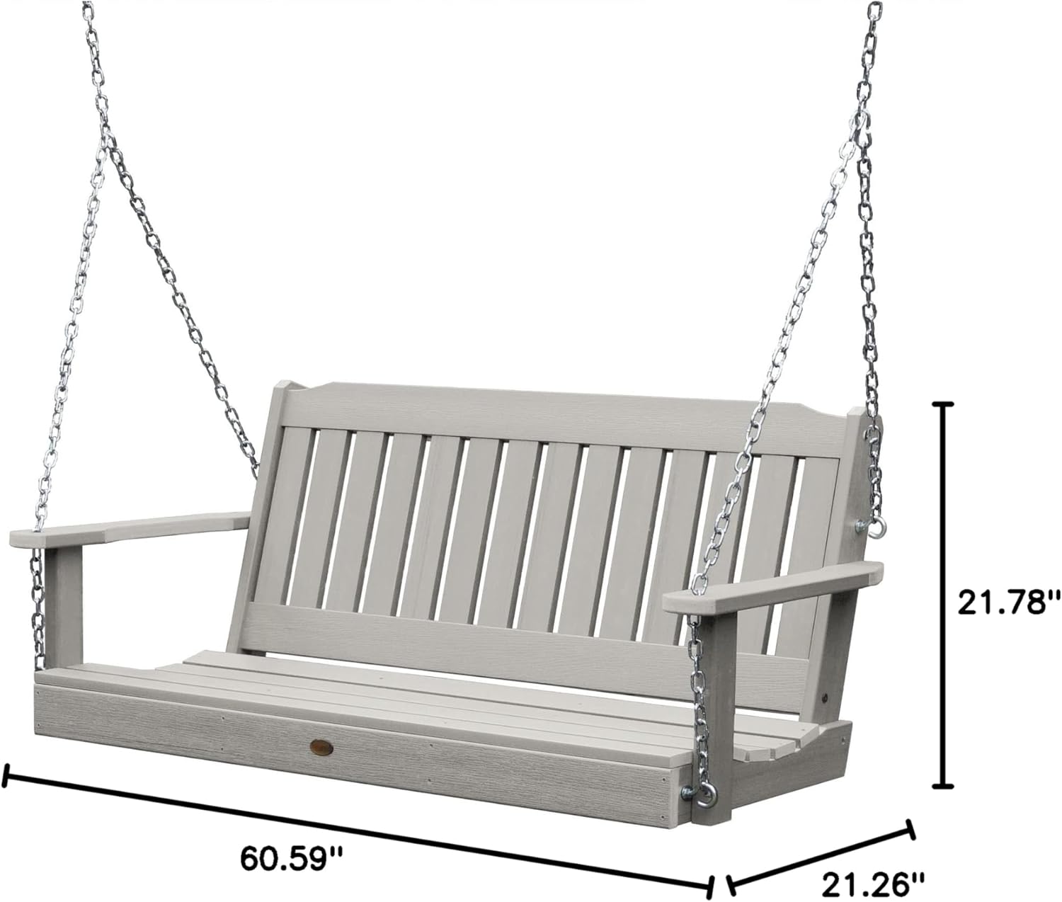 highwood Lehigh Porch Swing, 5 Feet, Harbor Gray-VerdiqueGarden