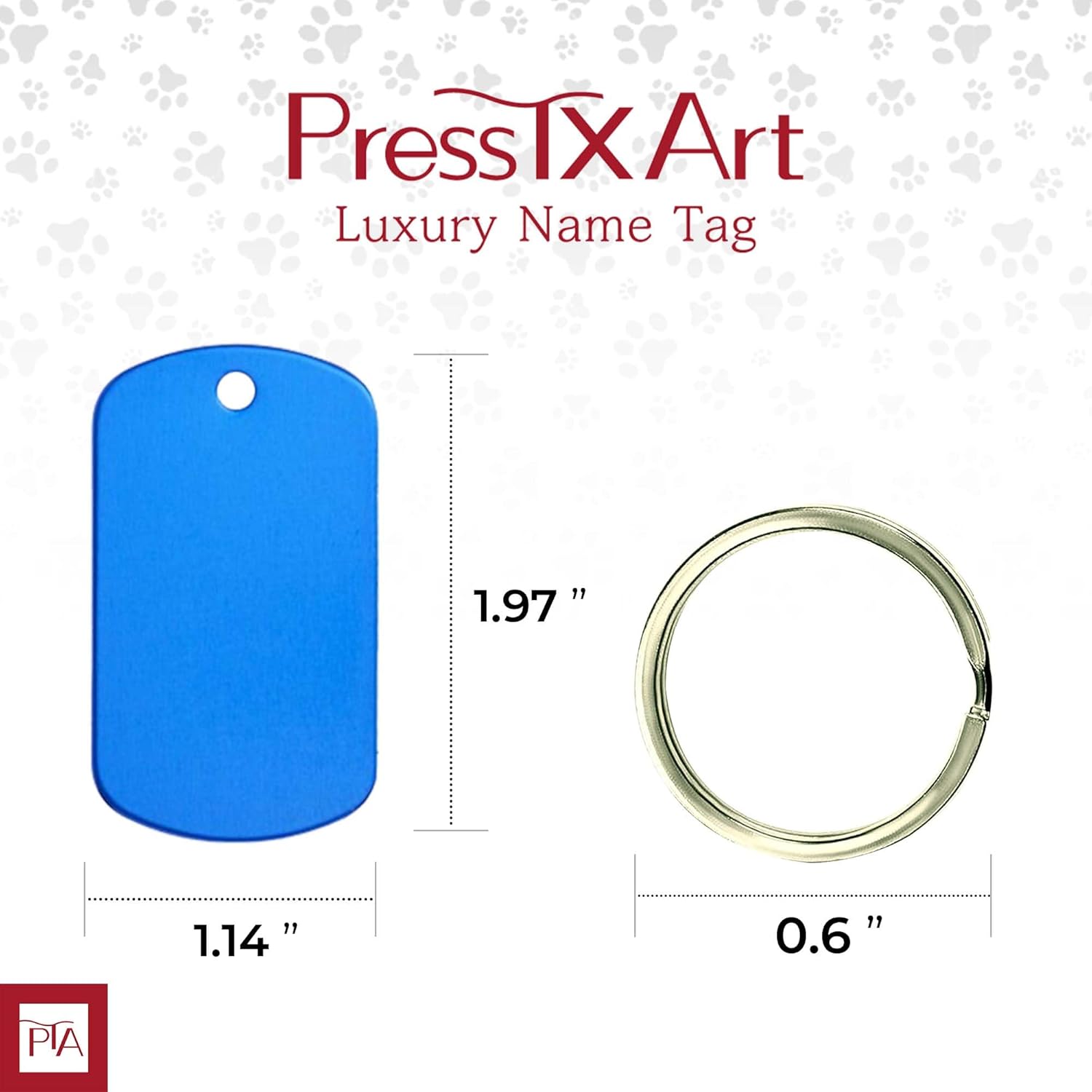 [Press TX Art] 40 Pcs Round(Circle), Bone, Rectangle, Heart Anodized Aluminum Stamping Blanks Tags 10 Mixed Colors Metal Engraving ID Name Tags with Rings (Rectangle in 10 Colors)-VerdiqueGarden