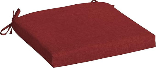 Arden Indoor/Outdoor Seat or Rocking Chair Cushion, 19 x 18, Water Repellent, Rain Proof, Fade Resistant Cushion for Rocking or Dining Chairs Ruby Red Leala-VerdiqueGarden