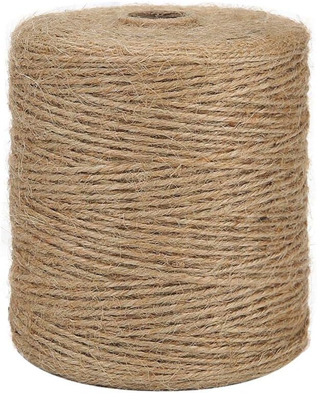 Tenn Well Natural Jute Twine, 984 Feet 2mm Garden Twine, Brown Jute String for Arts and Crafts, Gardening, Gift Wrapping, Bundling, Recycling-VerdiqueGarden