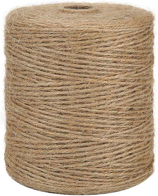 Tenn Well Natural Jute Twine, 984 Feet 2mm Garden Twine, Brown Jute String for Arts and Crafts, Gardening, Gift Wrapping, Bundling, Recycling-VerdiqueGarden