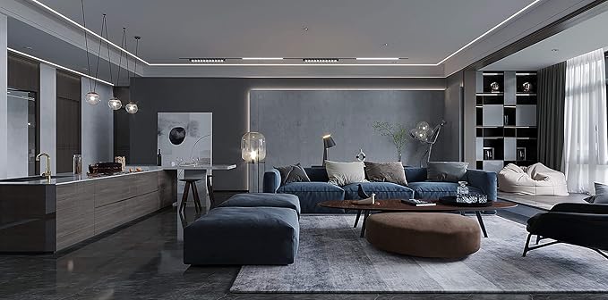 Dimoon 78.7''x17.7'' Grey Peel and Stick Wallpaper Contact Paper Modern Self Adhesive Wall Paper Removable Renter Friendly Textured Solid Color Shelf Cabinet Vinyl Roll (78.7''x17.7'',Dark Grey)-VerdiqueGarden