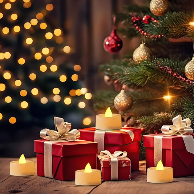 BEICHI Flameless Candles, 50Pack Battery Operated Candles, LED Tea Lights Candles Battery Operated, Flickering Fake Candles for Wedding Halloween Christmas Diwali- Warm Yellow-VerdiqueGarden