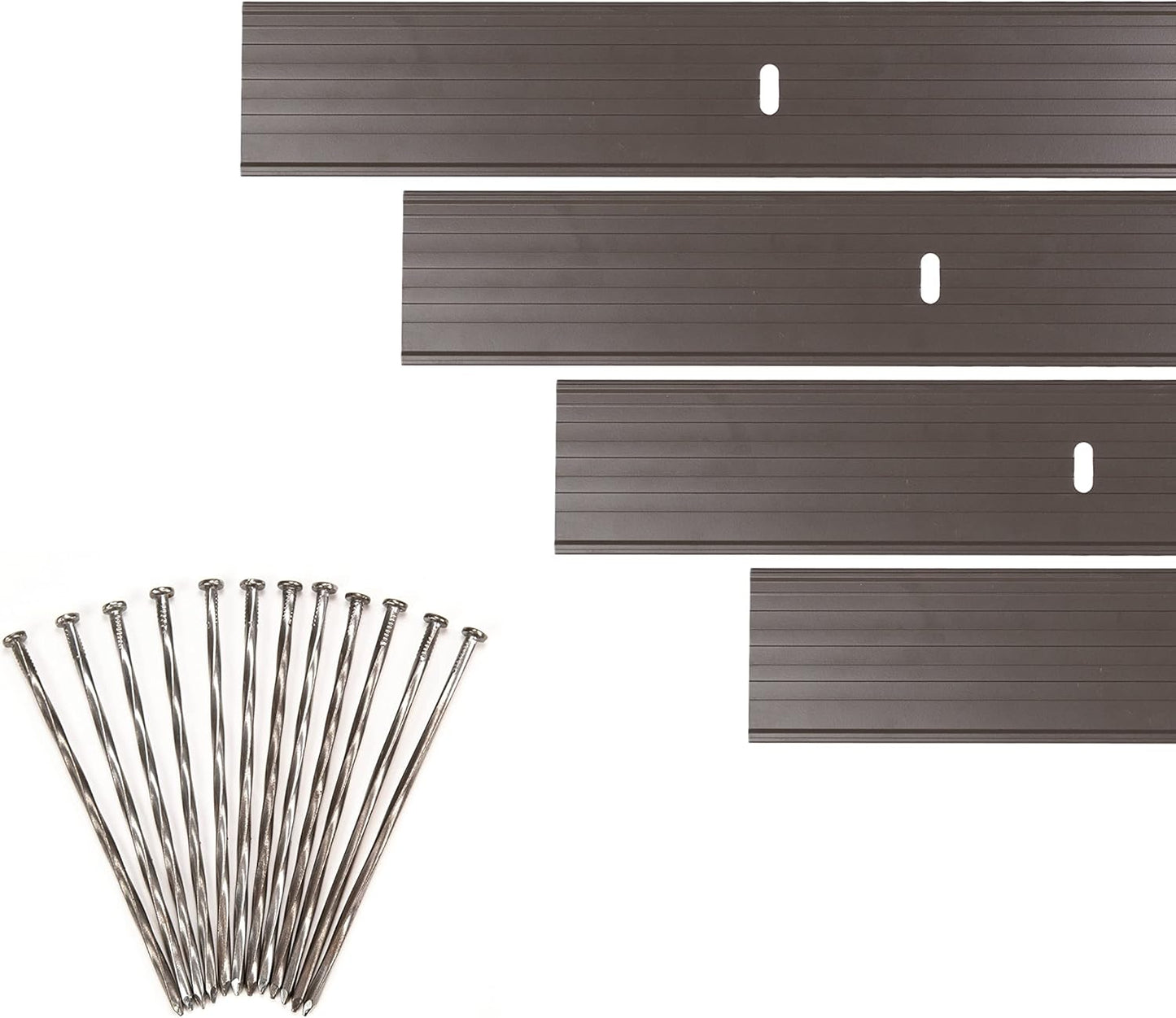 Dreamscape YardEdge Aluminum Landscape Edging - 12 Strips, 6ft Each (72ft Total), Bronze Duraflex Paint - Professional Quality Landscaping Border, Metal Divider for Lawn, Garden, Flowerbed-VerdiqueGarden