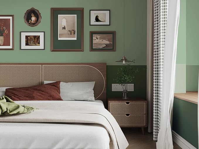 Dimoon 394''x23.6'' Green Peel and Stick Wallpaper Contact Paper Modern Self Adhesive Wall Paper Removable Renter Friendly Textured Solid Color Shelf Cabinet Vinyl Roll (394''x23.6'',Light Green)-VerdiqueGarden