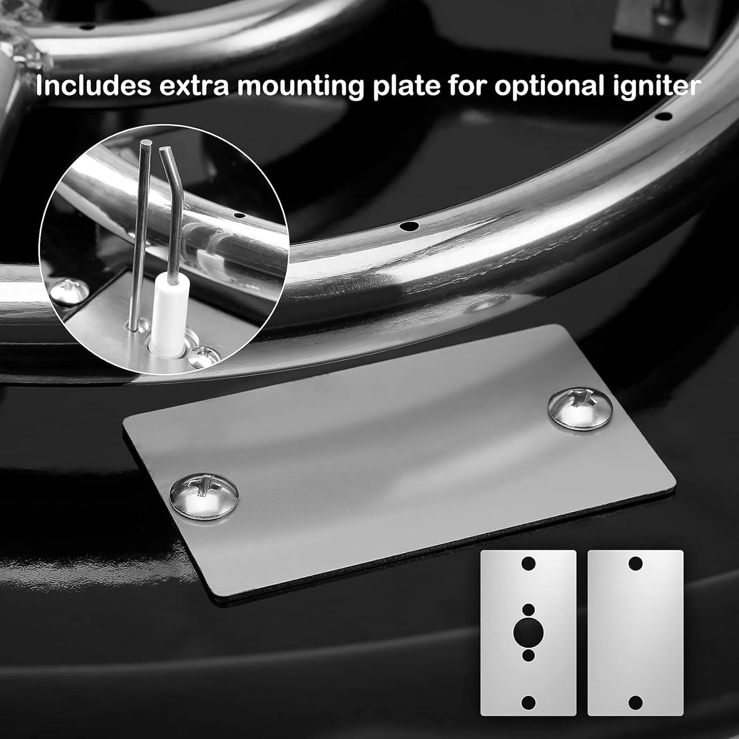 Stanbroil 19-Inch Round Fire Pit Burner Pan, Drop-in Gas Firepit Insert for DIY Fire Pit Table, Porcelain Steel, BTU 92,000 Max-VerdiqueGarden