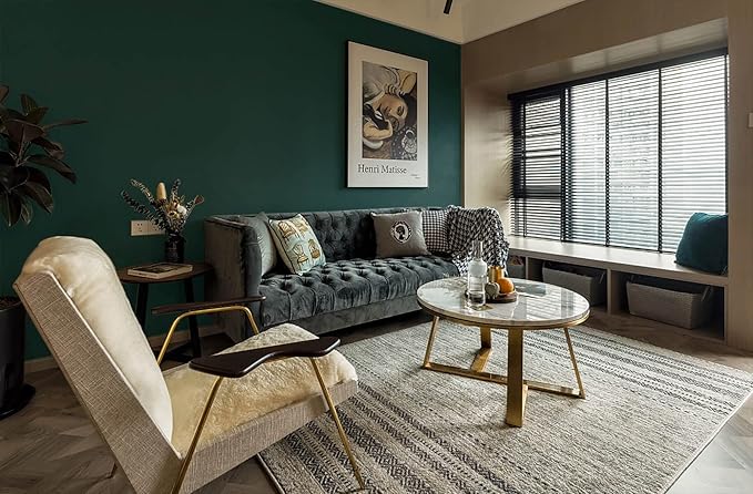 Dimoon 236''x15.7'' Emerald Dark Skin Peel and Stick Wallpaper Contact Paper Modern Self Adhesive Wall Paper Removable Renter Friendly Textured Solid Vinyl Roll (236''x15.7'',Emerald Dark Skin)-VerdiqueGarden