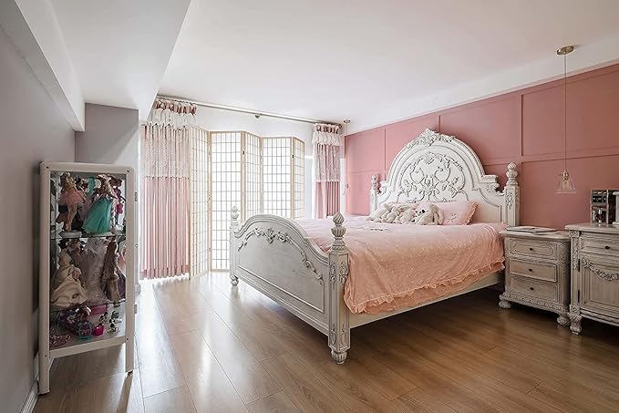 Dimoon 394''x17.7'' Pink Peel and Stick Wallpaper Contact Paper Modern Self Adhesive Wall Paper Removable Renter Friendly Textured Solid Color Shelf Cabinet Vinyl Roll (394''x17.7'',Rose Pink)-VerdiqueGarden