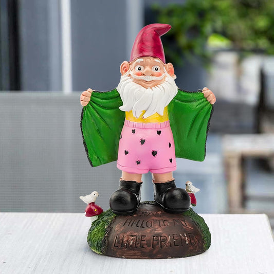Garden Gnome Statue, Humor Gnome Decor, Animal Resin Sculptures, Statue Ornaments for Outdoor, Home Garden Decor Accents, Lawn Ornaments-VerdiqueGarden