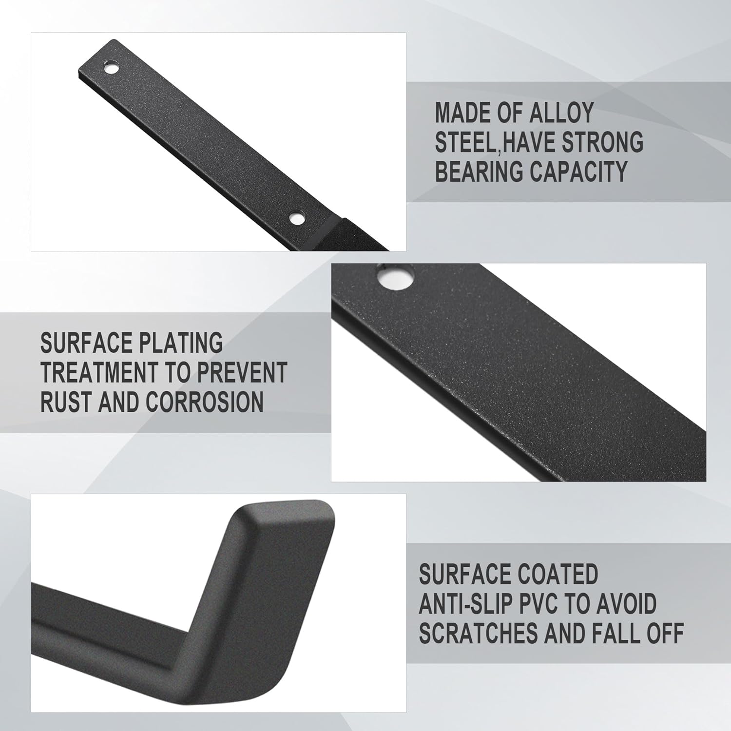 Heavy Duty Utility Hooks, Garage Storage Wall Mount Steel Hooks, Garden Tool Hanger, Garage Organizer for Tool, Ladder, Folding Chair, Hose, Ropes, Bike, etc.(4 Large, 7.7 Inches)-VerdiqueGarden