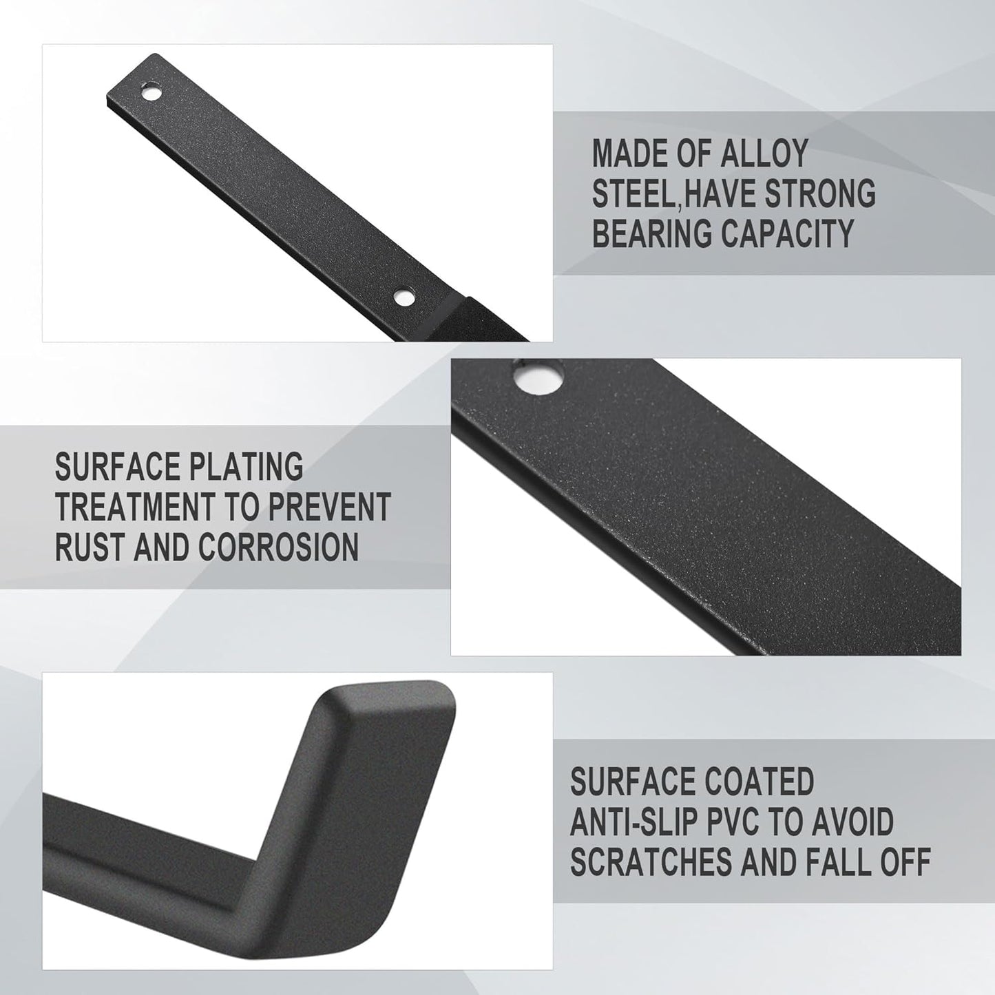 Heavy Duty Utility Hooks, Garage Storage Wall Mount Steel Hooks, Garden Tool Hanger, Garage Organizer for Tool, Ladder, Folding Chair, Hose, Ropes, Bike, etc.(2 S, 2 M, 2 L)-VerdiqueGarden