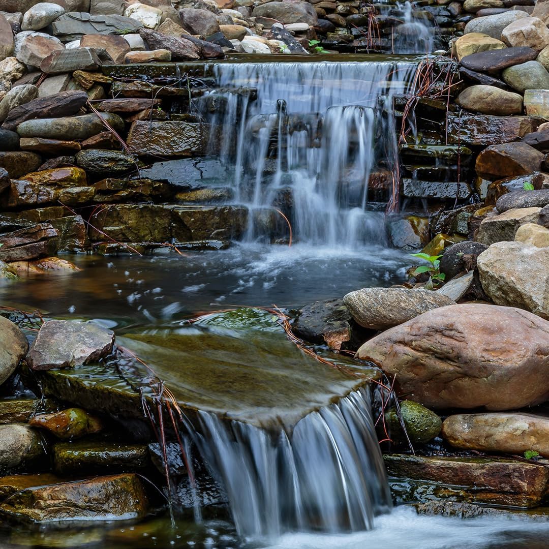 HALF OFF PONDS Pond Free Cascade 4100 Waterfall Kit with 10' x 20' PVC Liner and 4,100 GPH Pump - PVCPMDP8-VerdiqueGarden