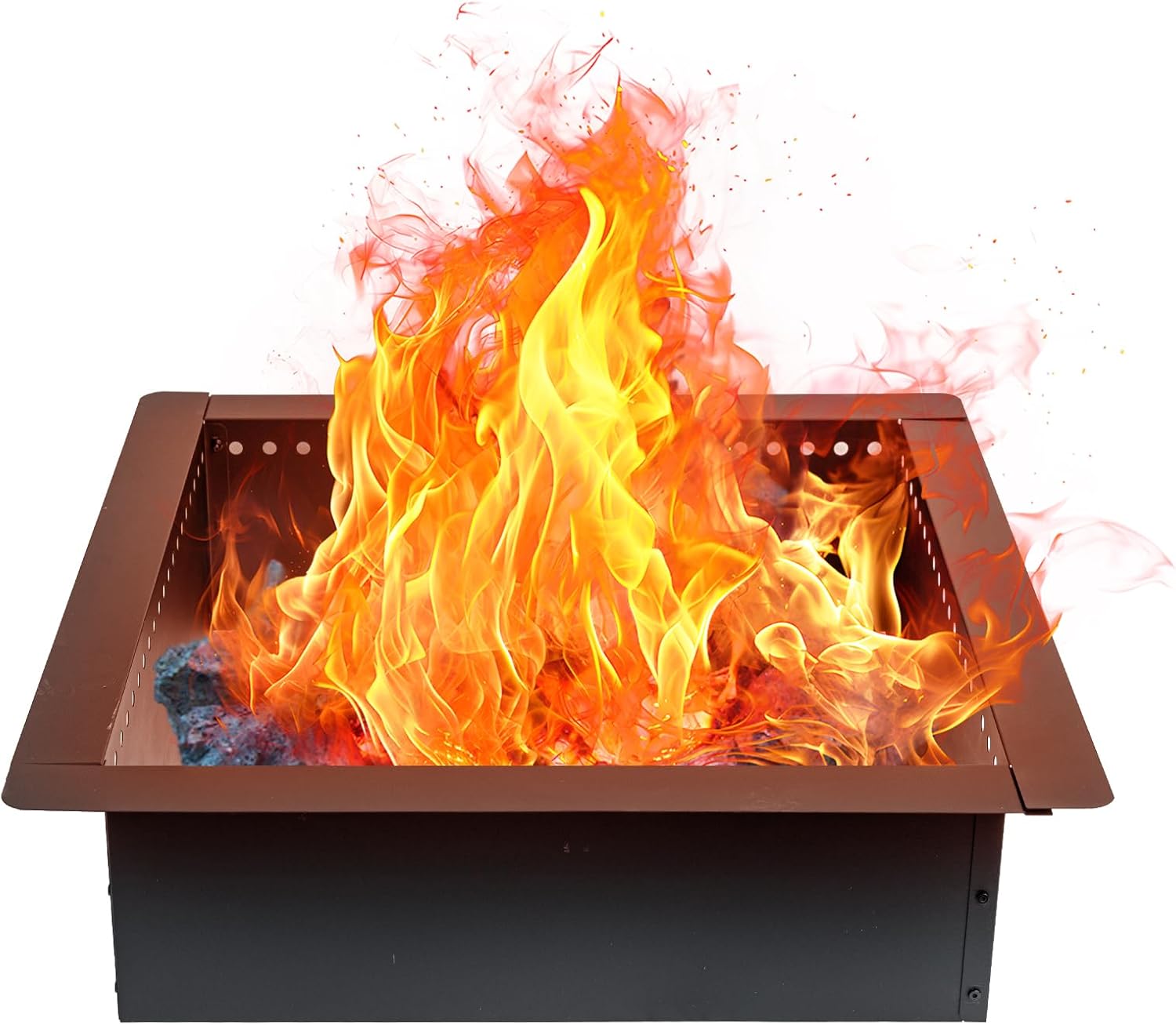 36 inch Square Fire Pit Ring, Heavy Duty Firepit Ring, DIY Campfire Insert Above or In-Ground, for Outdoor, Camping, and Bonfires-VerdiqueGarden